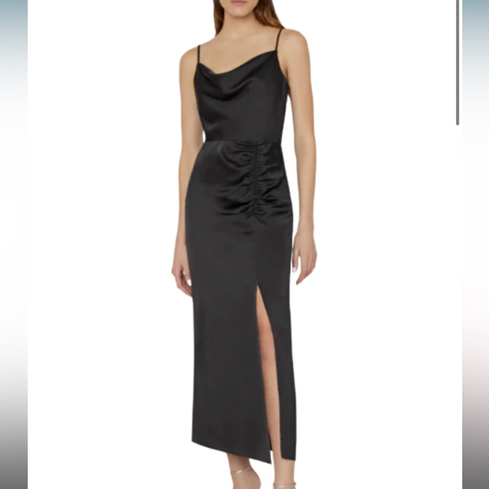 Milly Clara Dress in Black Satin Size 6